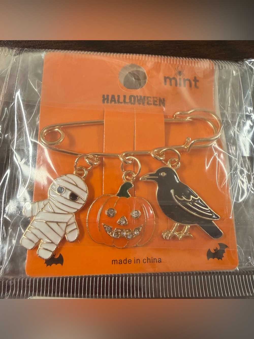 Halloween Brooch With Mummy